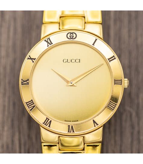 vintage gold gucci watch mens|old Gucci watches for sale.